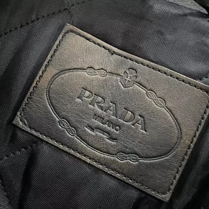 Prada Prada Leather-matched contrast color lapel jacket 2502-Next Size US L / EU 52-54 / 3 - 4 Thumbnail