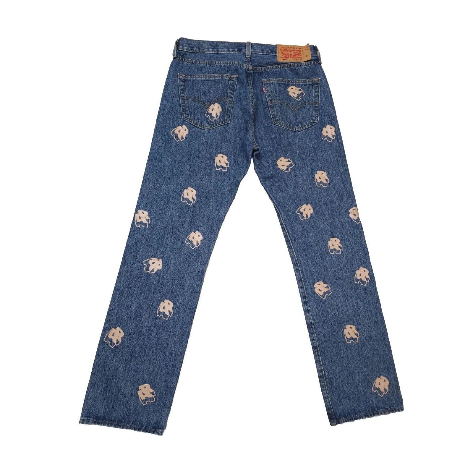 Levi's LEVI'S 501 Straight Leg Embroidered Denim Jeans Size 32×32 Size US 32 / EU 48 - 4 Thumbnail