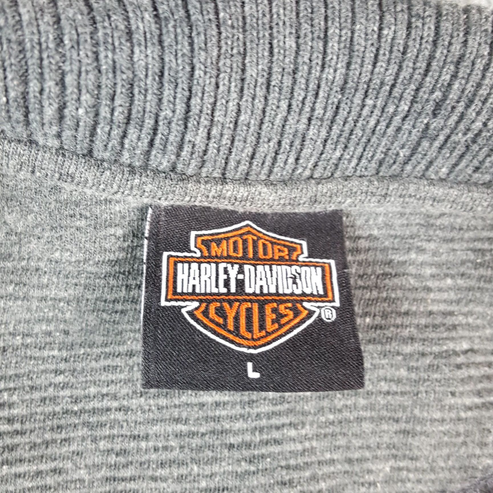 Harley Davidson VINTAGE Harley-Davidson Biker Polo Shirt Large Gray Solid 90s Mens Size US L / EU 52-54 / 3 - 7 Thumbnail