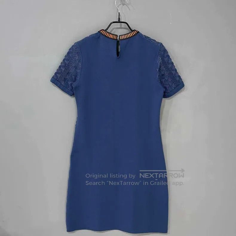 Louis Vuitton Louis Vuitton Blue Woven Cutout Dress Size S / US 4 / IT 40 - 1 Thumbnail