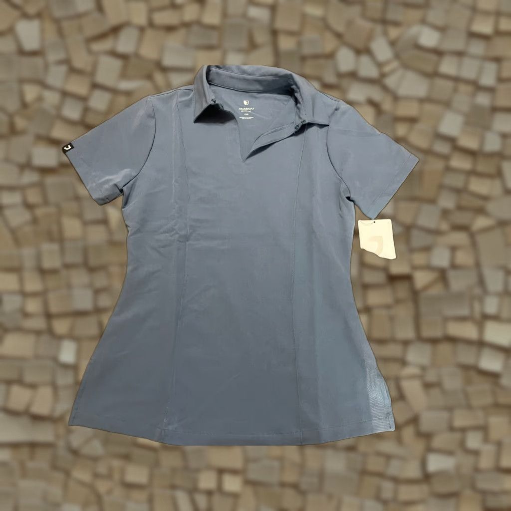 Vintage Jaanuu Shirt Womens XXS Blue Collared V-Neck NWT Polo casual Modern Basic 2XS Short Sleeve Pull-over Solid NWT Size XXS / US 00 / IT 34 - 1 Thumbnail