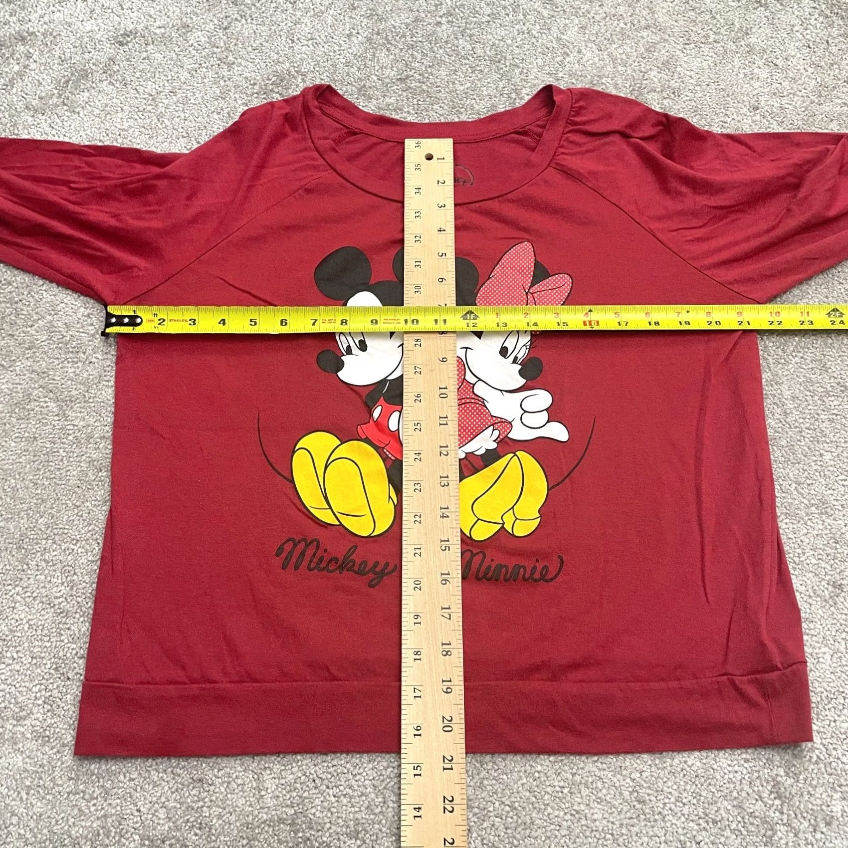 Disney Disney Mickey Minnie Mouse Graphic T-Shirt Womens XXL Red Round Neck Casual Tee Size XXL / US 16-18 / IT 52-54 - 6 Thumbnail