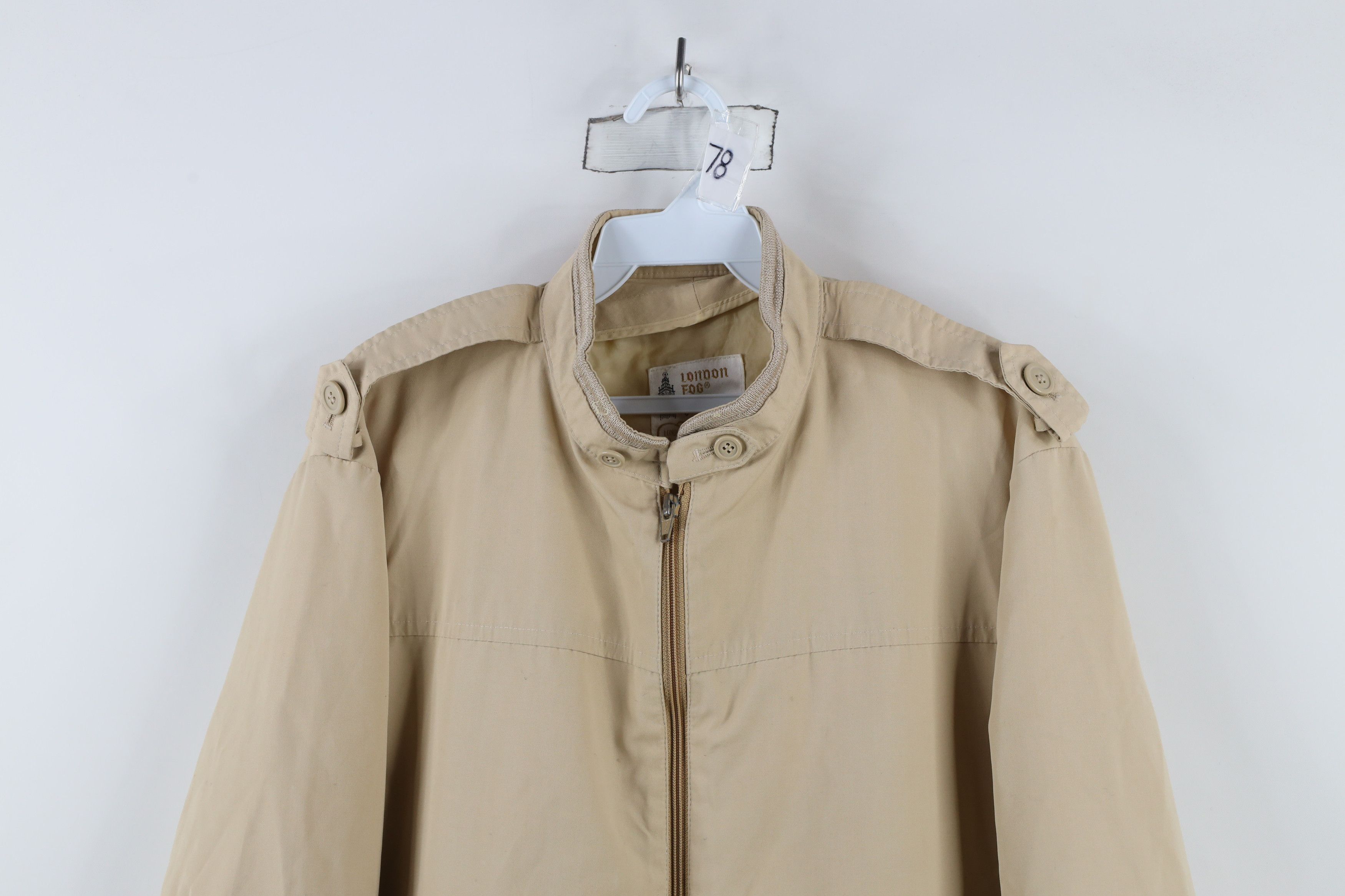 Vintage Vintage 70s Streetwear Cafe Racer Bomber Jacket Beige Size US XL / EU 56 / 4 - 2 Thumbnail