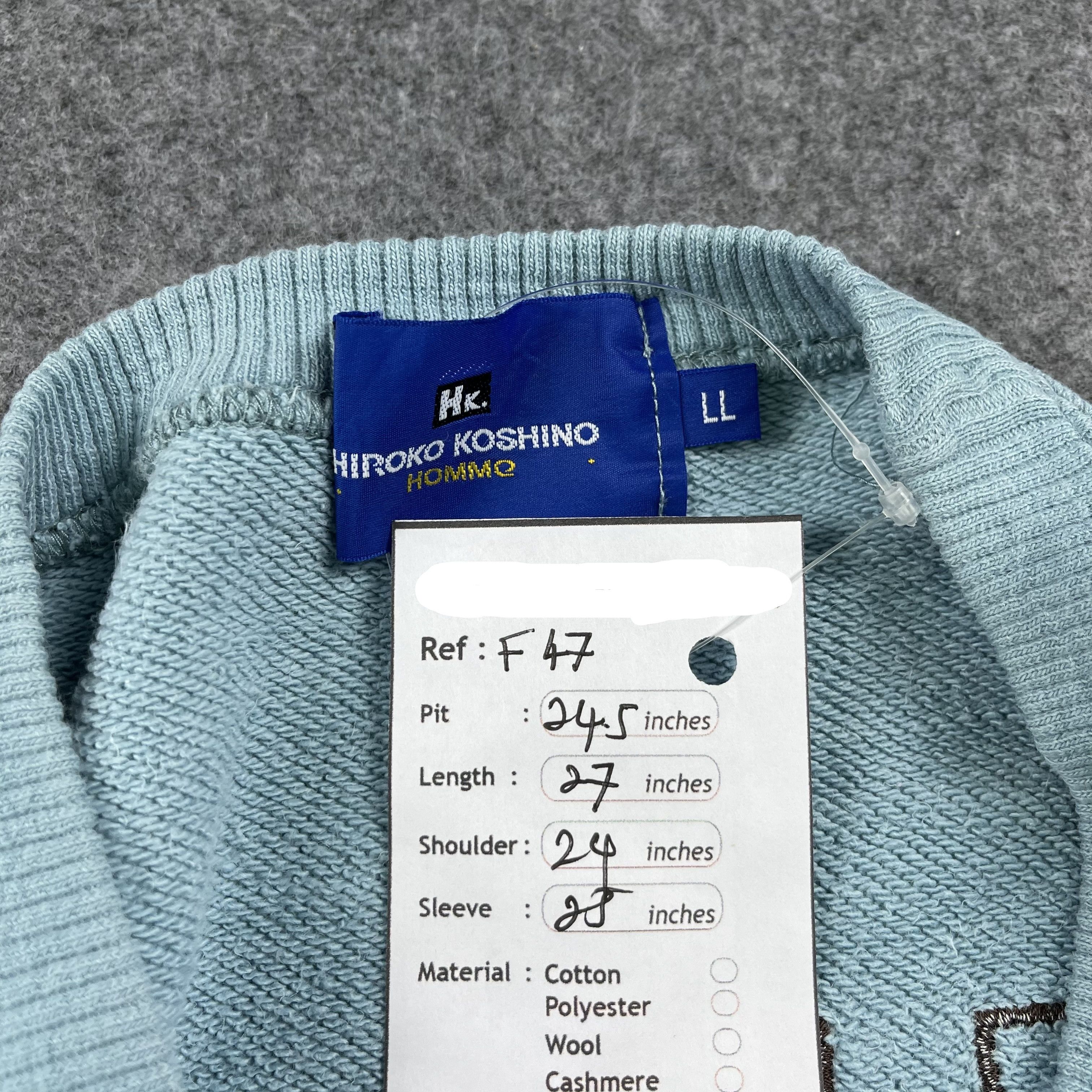Hiroko Koshino Homme Hiroko Koshino Homme Sweatshirt F47 Size US L / EU 52-54 / 3 - 6 Thumbnail