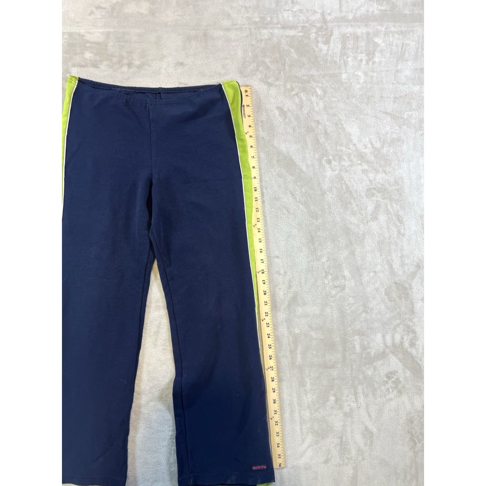 Vintage VINTAGE Fashion Bug Pants Sport Athletic Straight Leg Knit Pull On Inseam 28 in 90s Theme Blue Striped Jersey Size L Womens Size L / US 10 / IT 46 - 3 Thumbnail