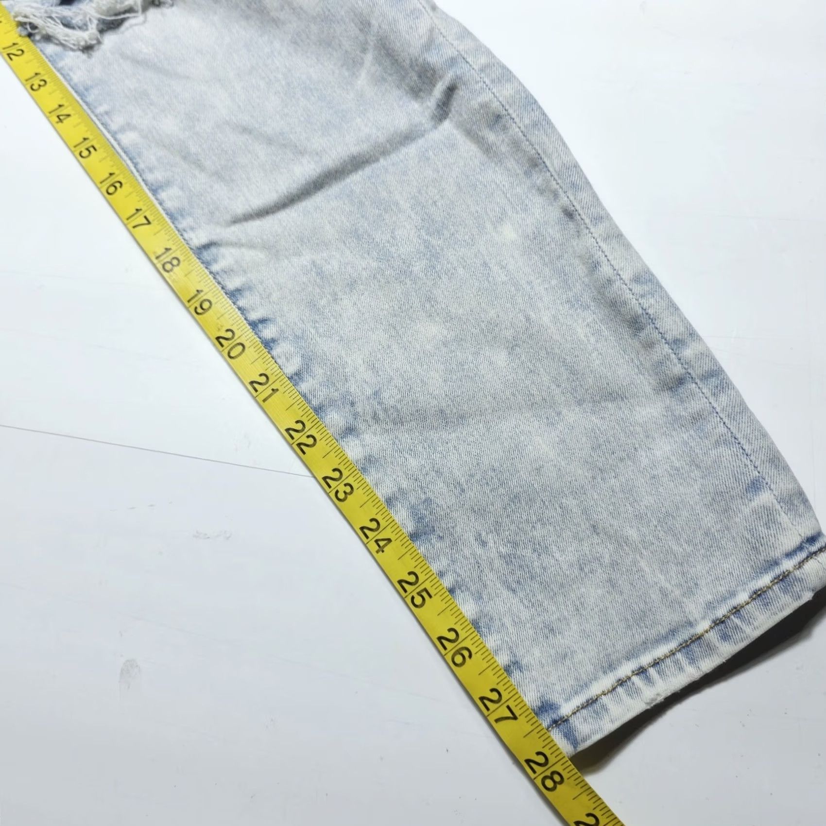 American Eagle Outfitters American Eagle AE Next Level Stretch Curvy Hi-Rise Distressed Jeans Size 14 Women Straight Blue 28in Inseam Regular 24 in Waist Stretch Jeans Size 36" / US 14 / IT 50 - 6 Thumbnail