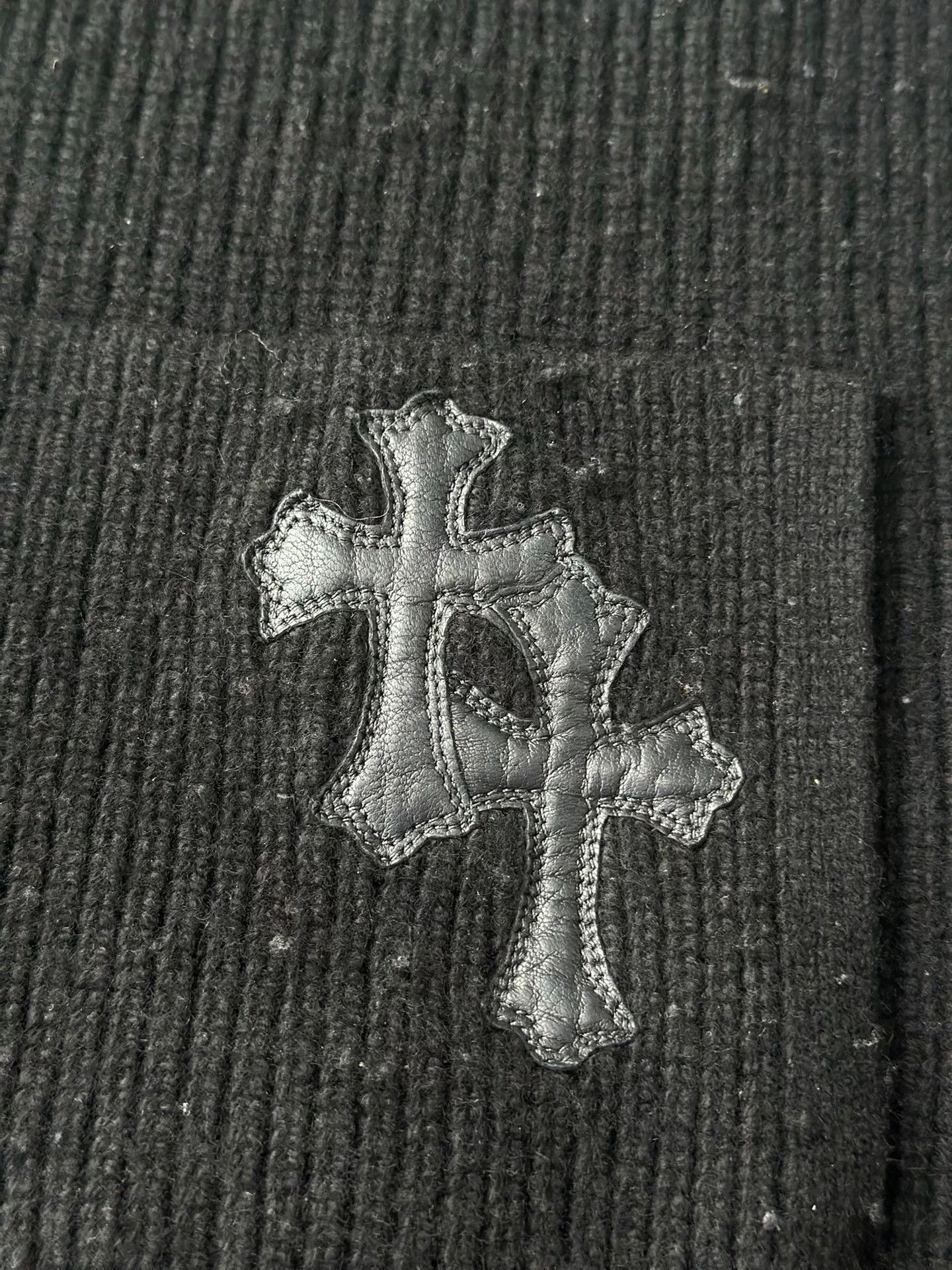 Chrome Hearts Chrome Hearts Patchwork Leather Crewneck Sweater Size US XS / EU 42 / 0 - 3 Thumbnail
