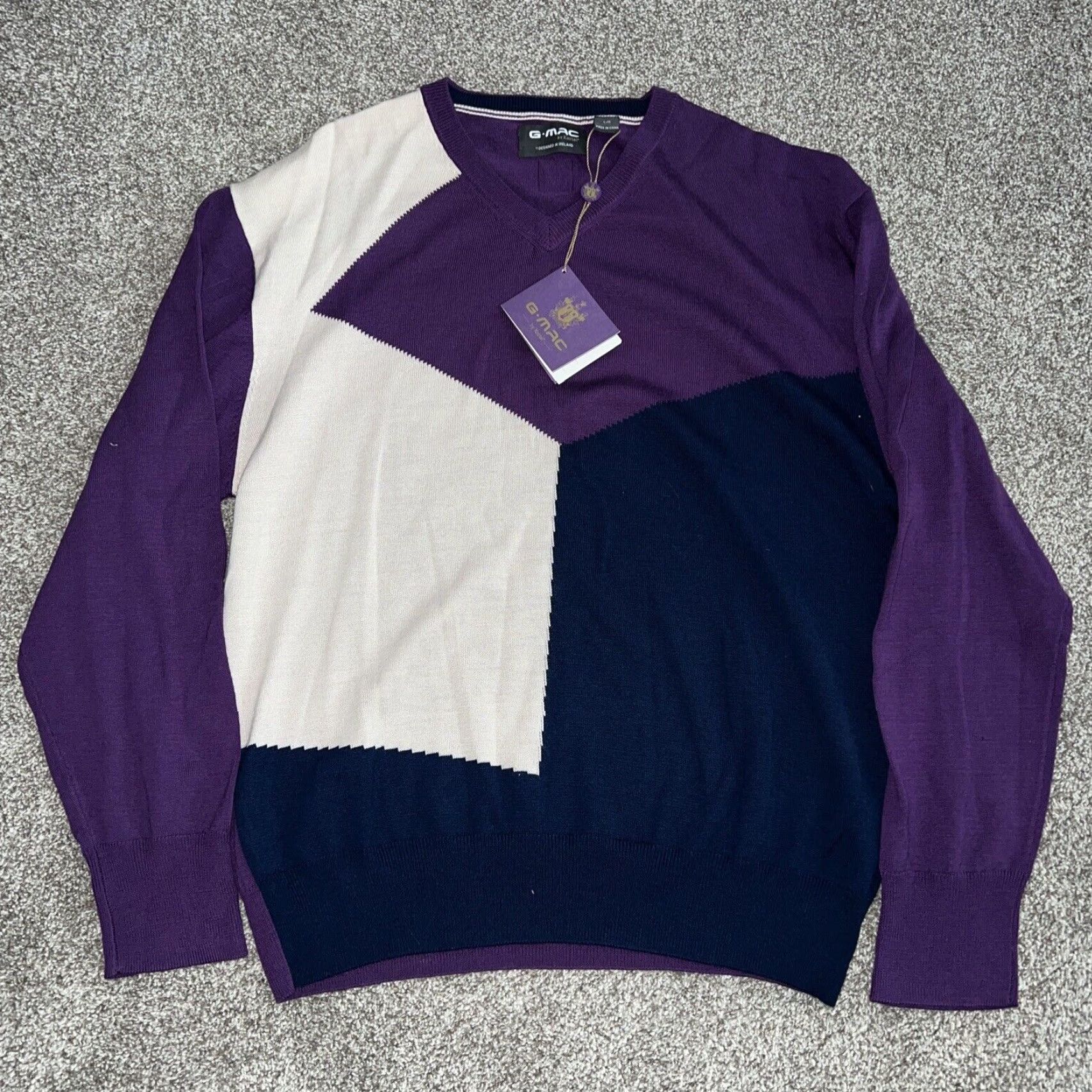Vintage NWT G Mac By Kartel Purple Sweater Mens Size L Pullover Purple NWT G Mac By Kartel Mens Size L Sweater Pullover Purple Size US L / EU 52-54 / 3 - 2 Thumbnail