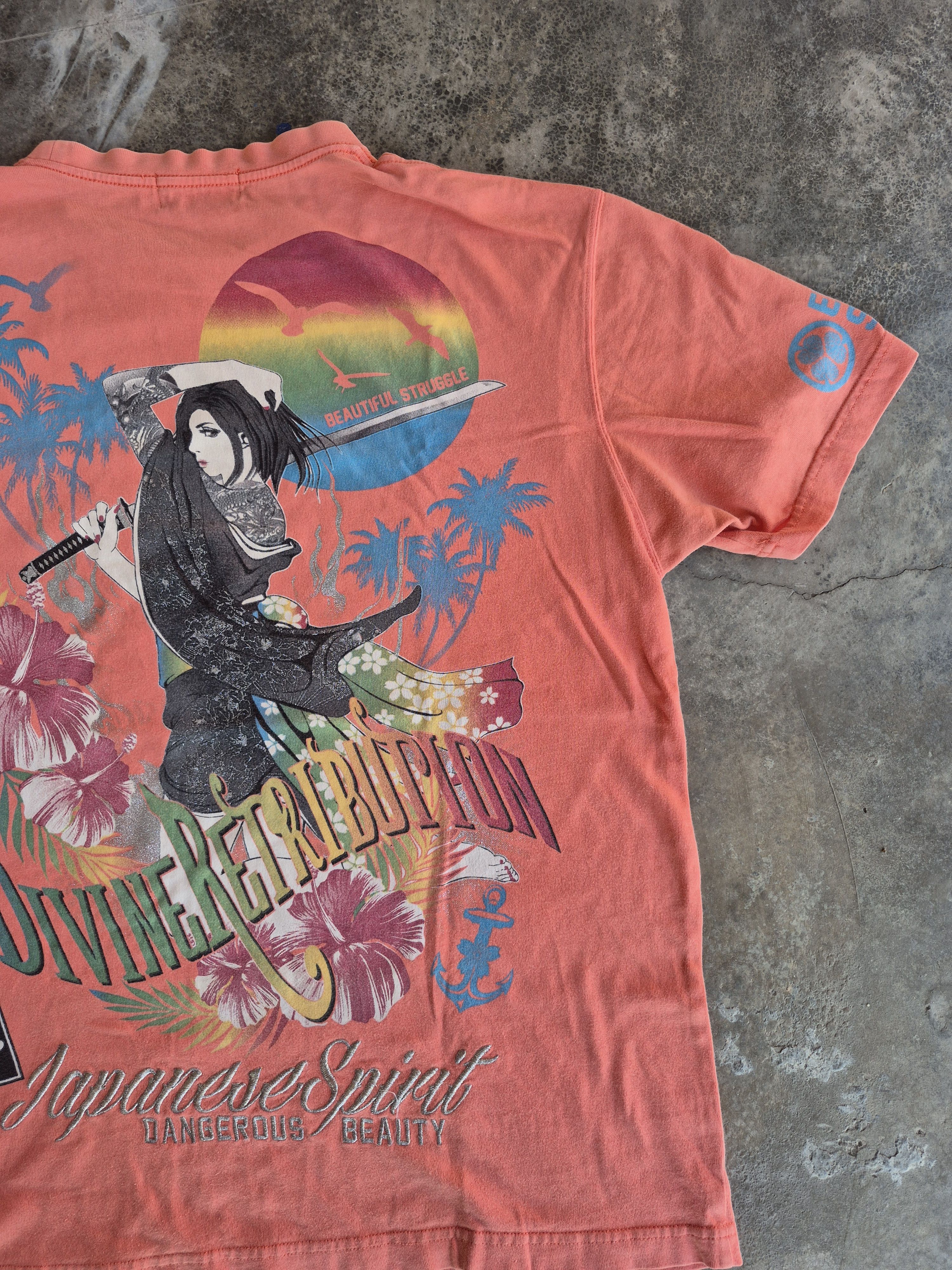 Japanese Brand 🔥 Divine Retribution Japan Samurai Yakuza Sukajan Tee Size US XL / EU 56 / 4 - 2 Thumbnail