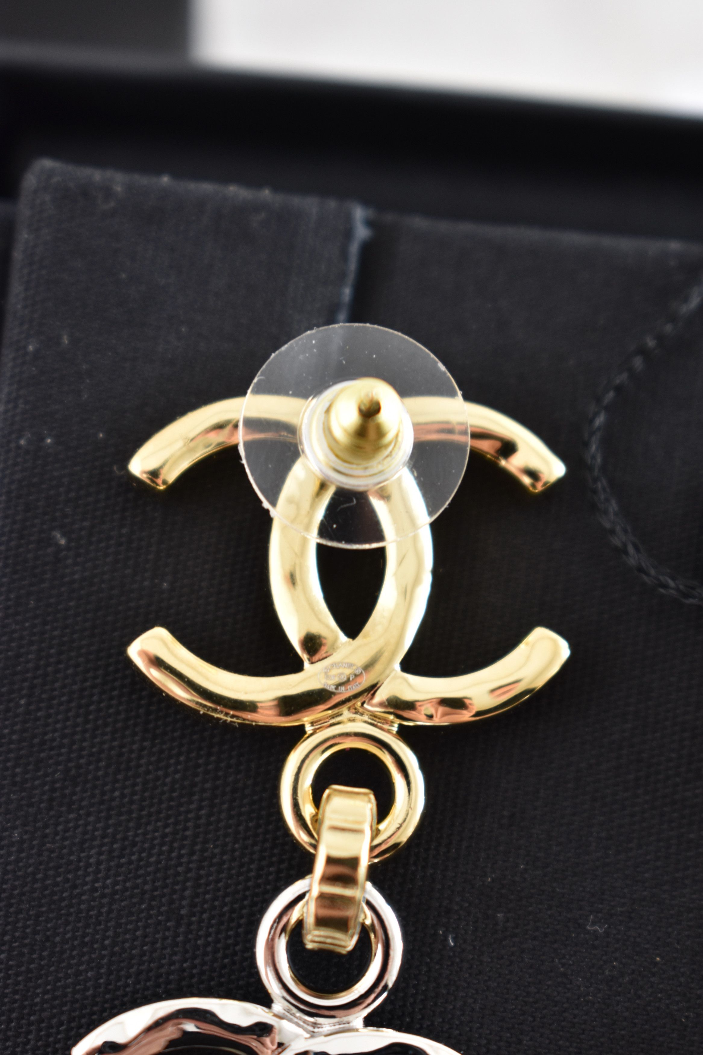 Chanel 26P Silver Mixed Metals XL CC Logo Dangle Drop Earrings Size ONE SIZE - 13 Thumbnail