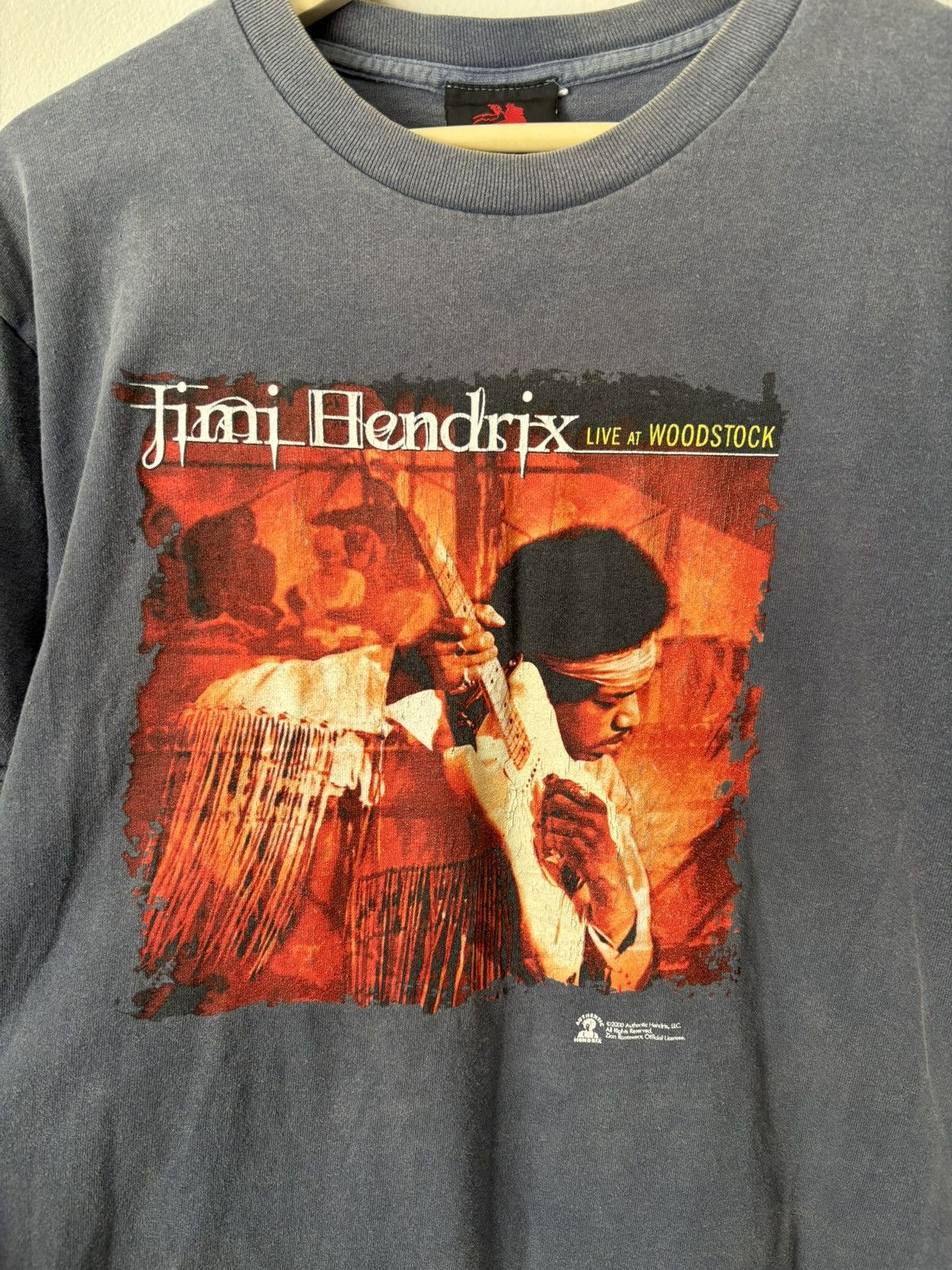 Jimi Hendrix Vintage 2002 Jimi Hendrix Live At Woodstock Band Tee Size US M / EU 48-50 / 2 - 2 Thumbnail