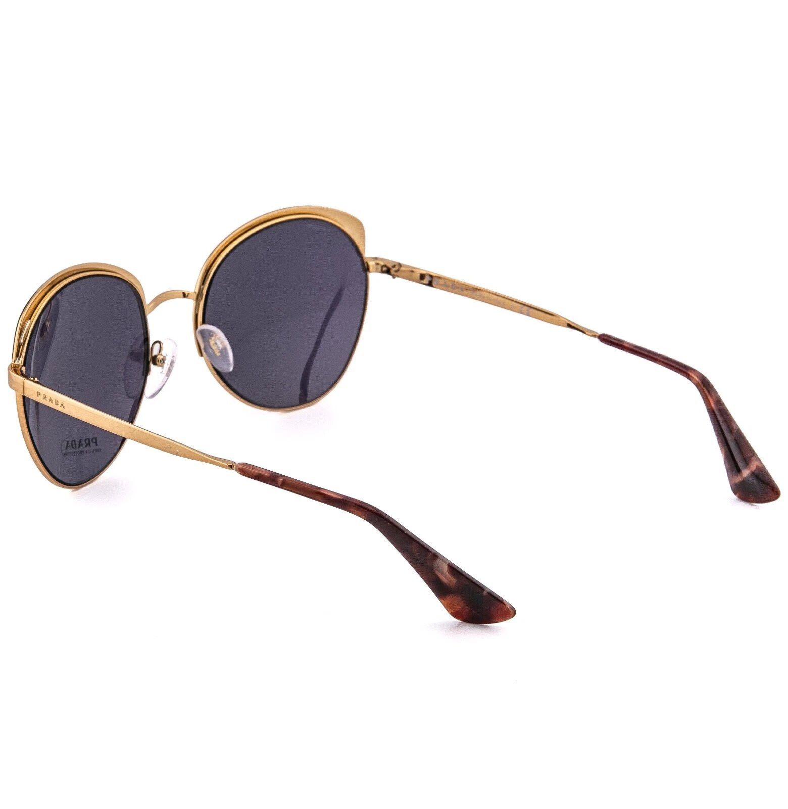 Prada PRADA 54S PR54SS CINEMA Oval Gold Black Violet Sunglasses Size ONE SIZE - 2 Thumbnail