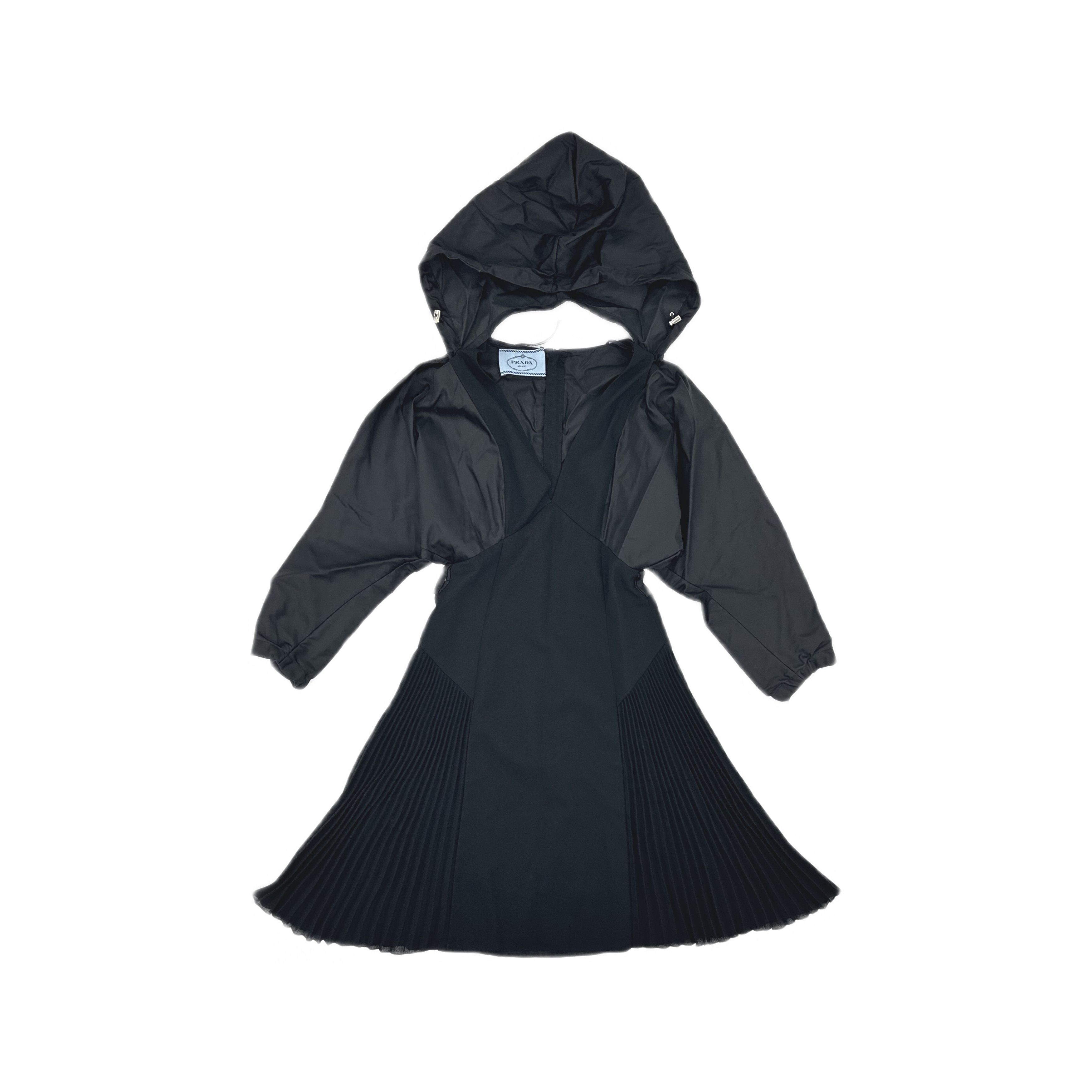 Prada Prada Hooded Pleated Dress Size 36 Size XS / US 0-2 / IT 36-38 - 1 Thumbnail