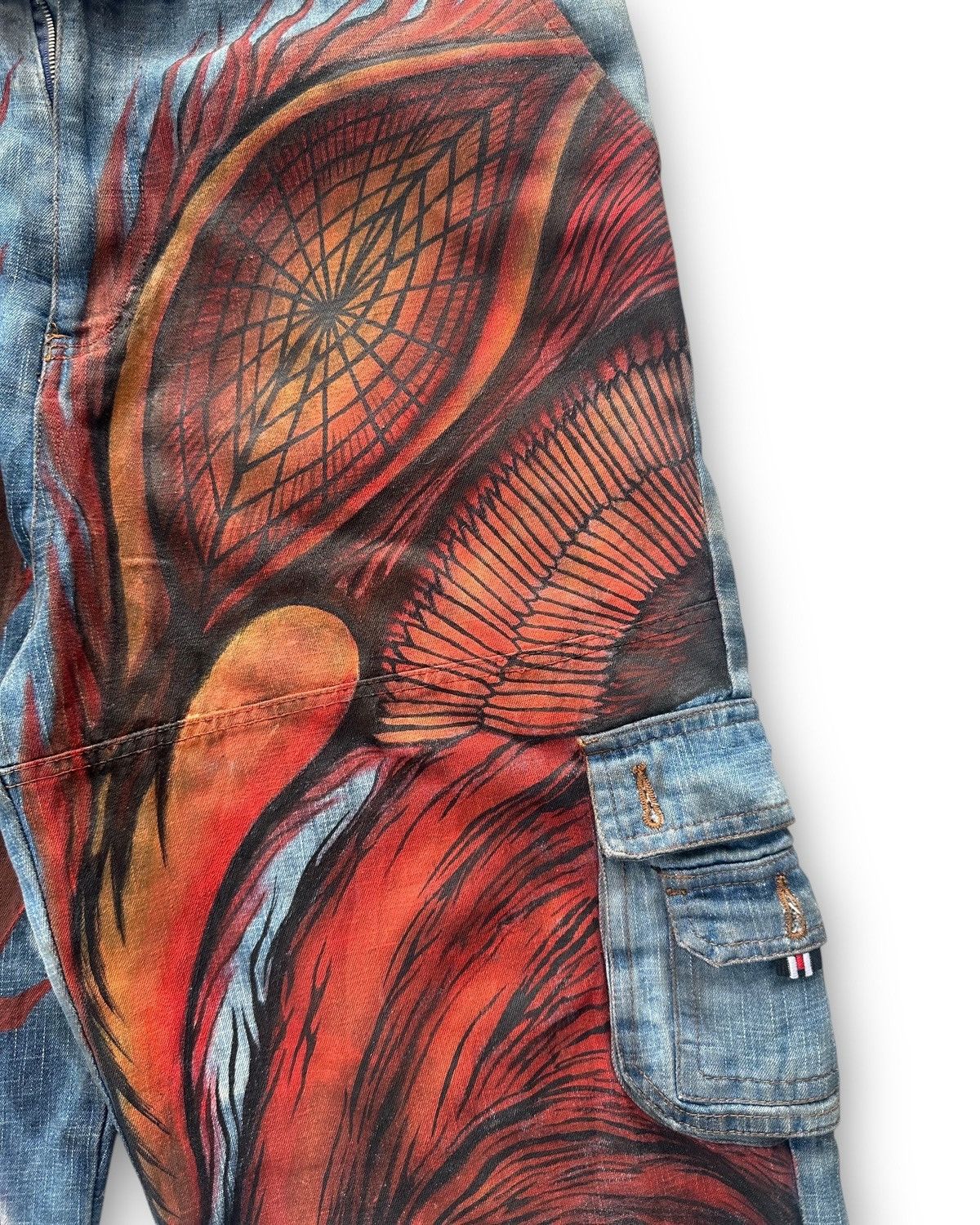 Anime Okarun Custom jeans Size US 35 - 3 Thumbnail