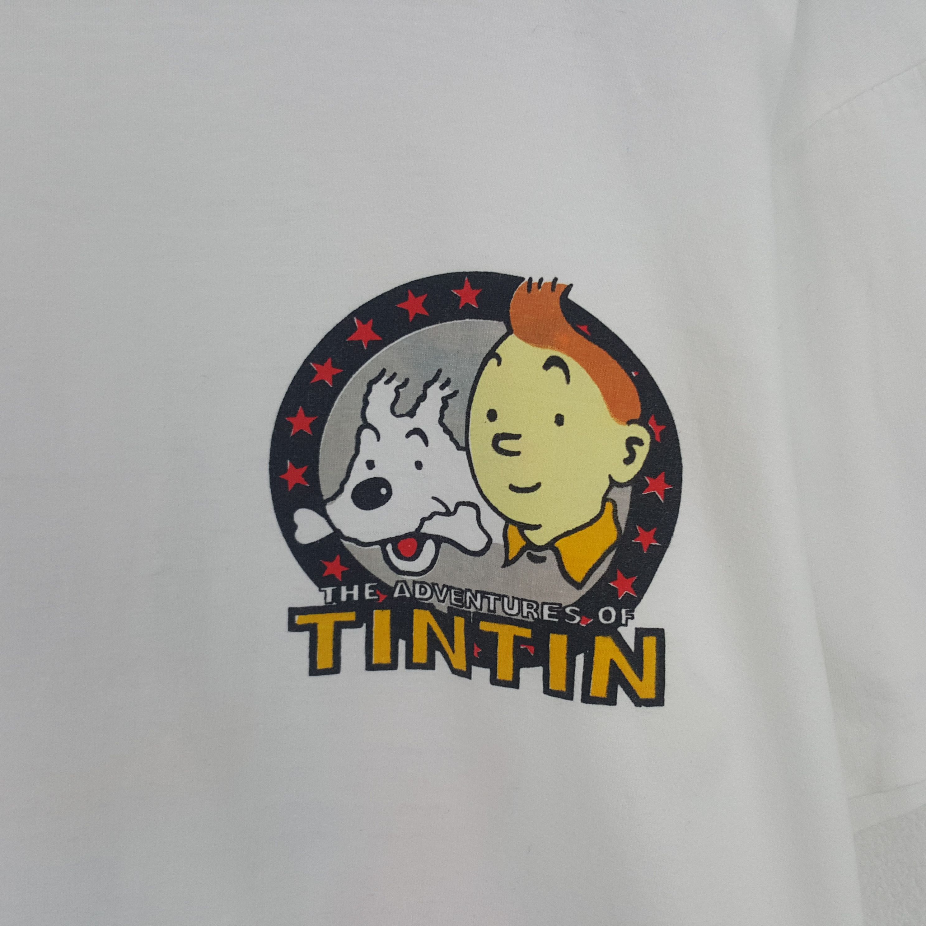 Vintage Vintage Tintin & Snowy Tshirt Size US L / EU 52-54 / 3 - 4 Thumbnail