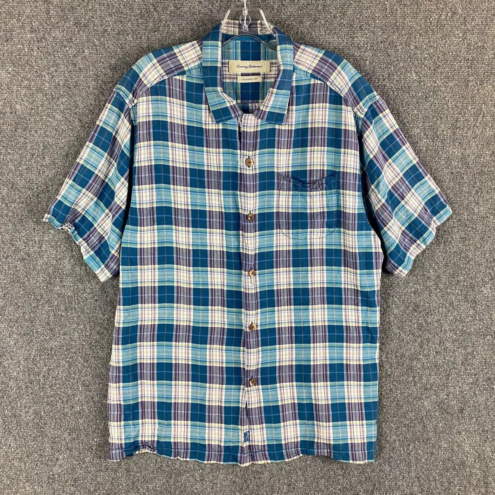 Tommy Bahama Tommy Bahama Shirt Men's Large Button Up Short Sleeve Plaid Size US L / EU 52-54 / 3 - 1 Thumbnail