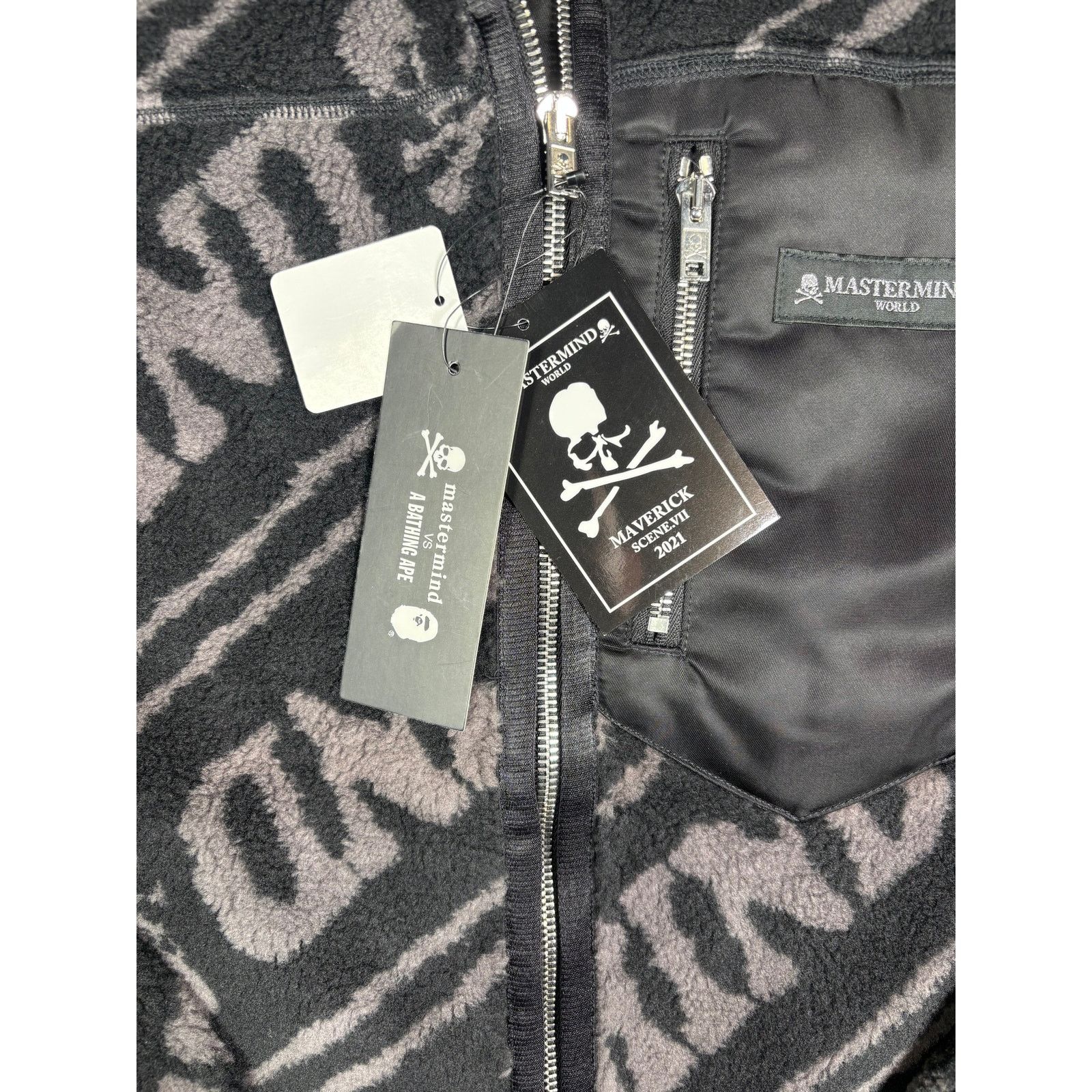 Mastermind Japan Mastermind Vs. Bape 'All Over' Black Sherpa Blouson Size MD Size US M / EU 48-50 / 2 - 5 Thumbnail