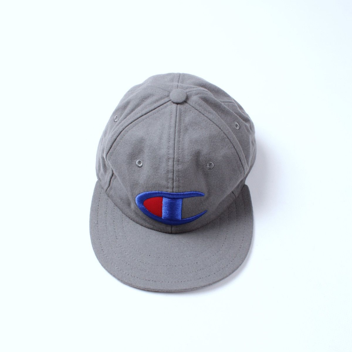 Champion × Vintage CHAMPION Big Logo Wool Blend Gray Cap Snapback Size ONE SIZE - 2 Thumbnail