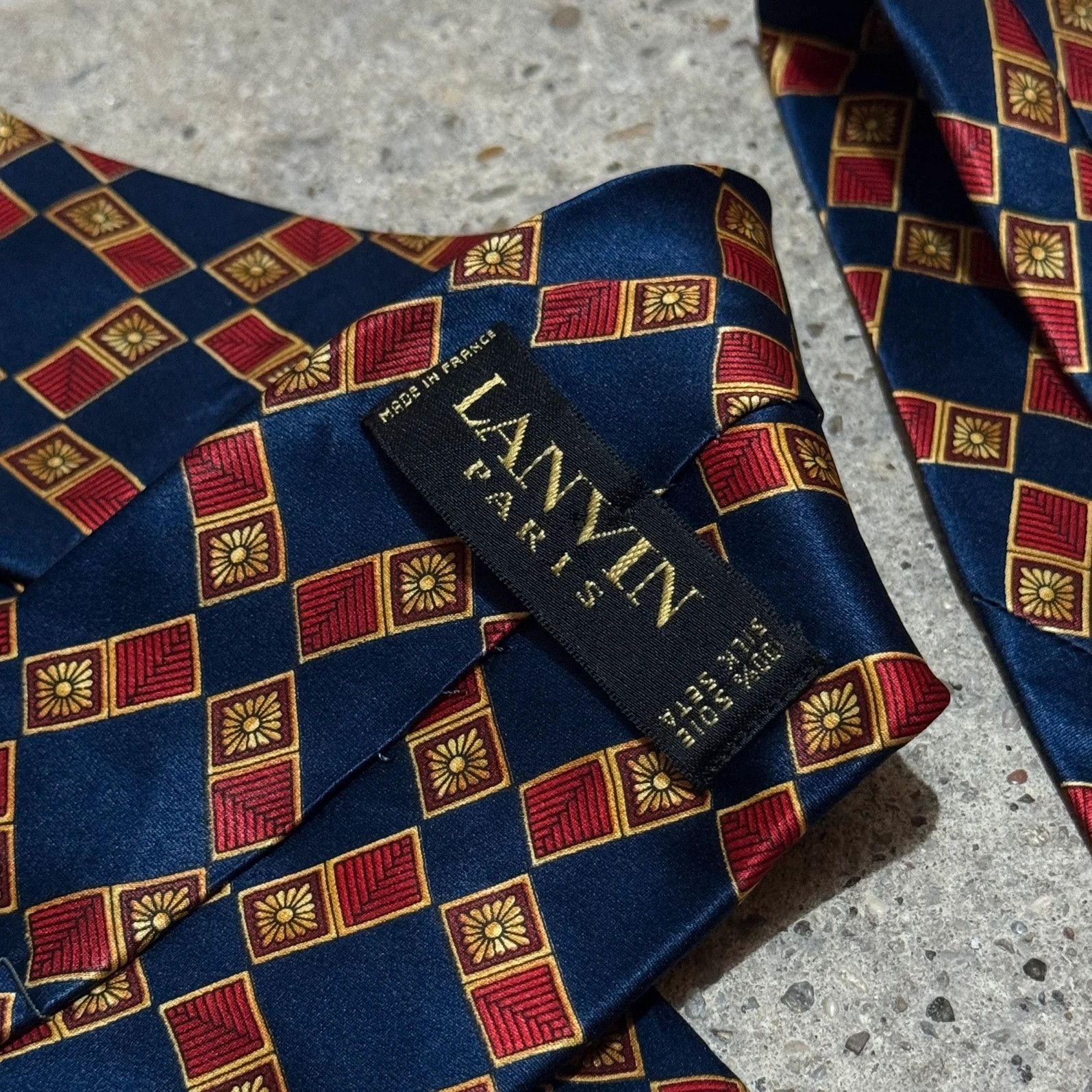 Lanvin Vintage Lanvin geometric silk tie Size ONE SIZE - 3 Thumbnail