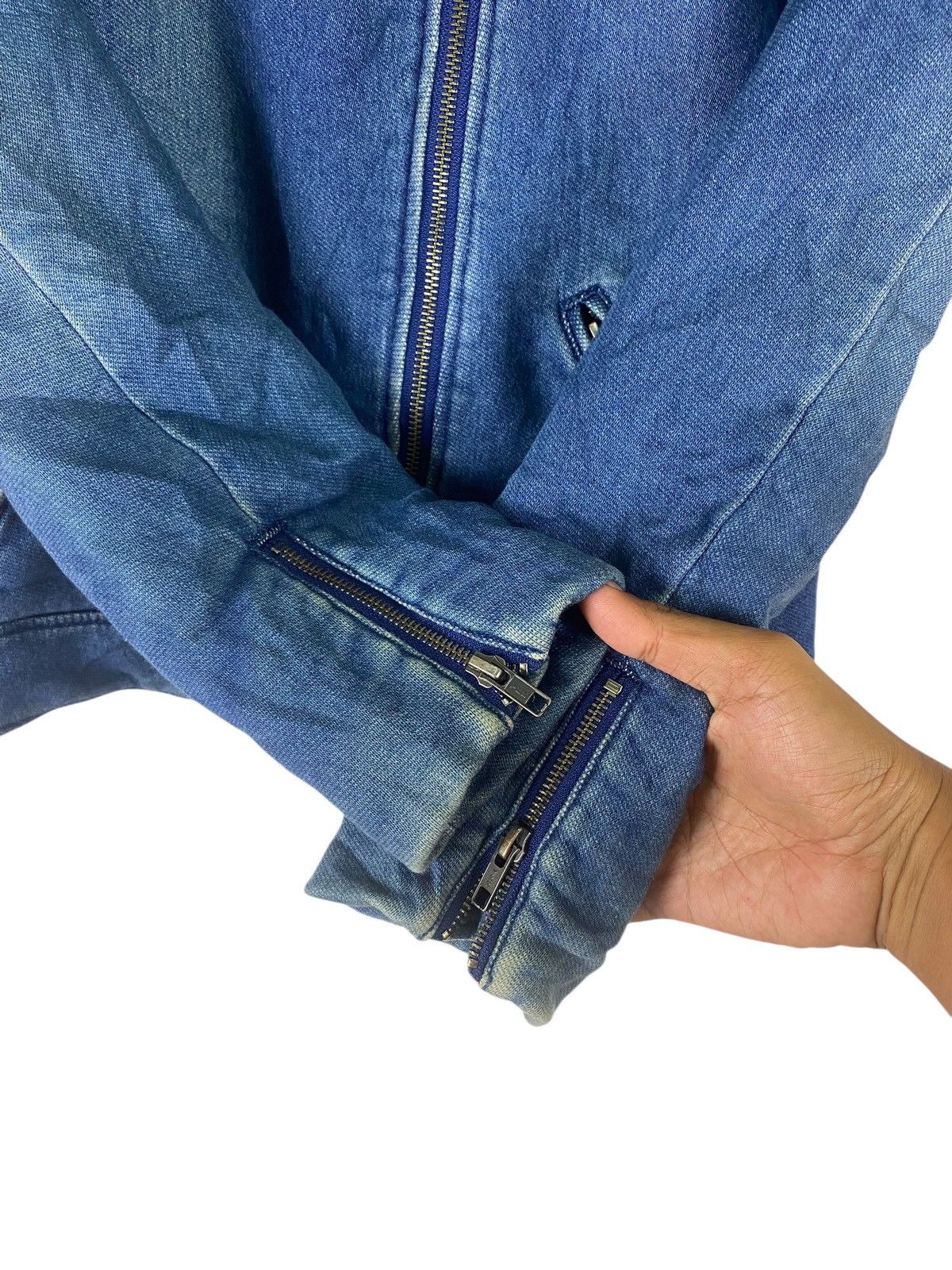 MOUSSY Azul by Moussy Double Colar Zip Indigo Light Jacket Size US M / EU 48-50 / 2 - 7 Thumbnail