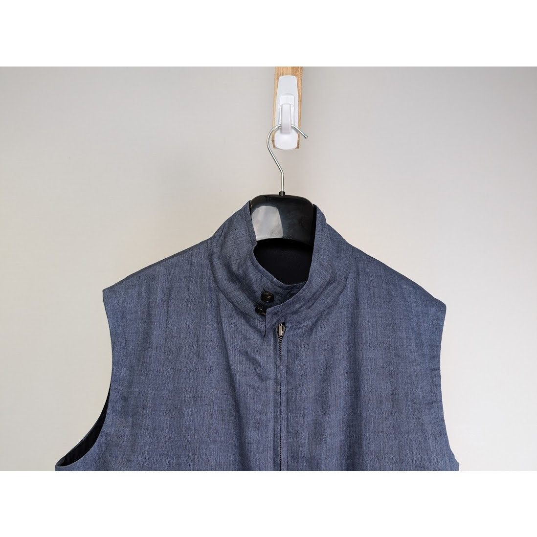 Loro Piana o1rshd1 Reversible Vest Twill Cotton in Blue Size US S / EU 44-46 / 1 - 11 Thumbnail