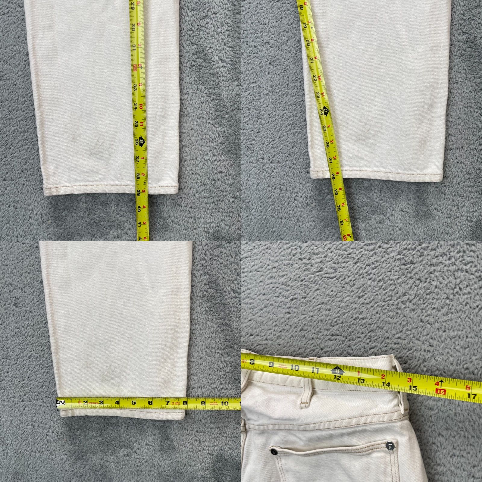 Frame Frame Jeans Womens 29 White Ilona Hamer Straight Leg Denim Cotton Light Wash Jeans Regular 5-Pocket Women Girls Mens Size 30" / US 8 / IT 44 - 8 Thumbnail