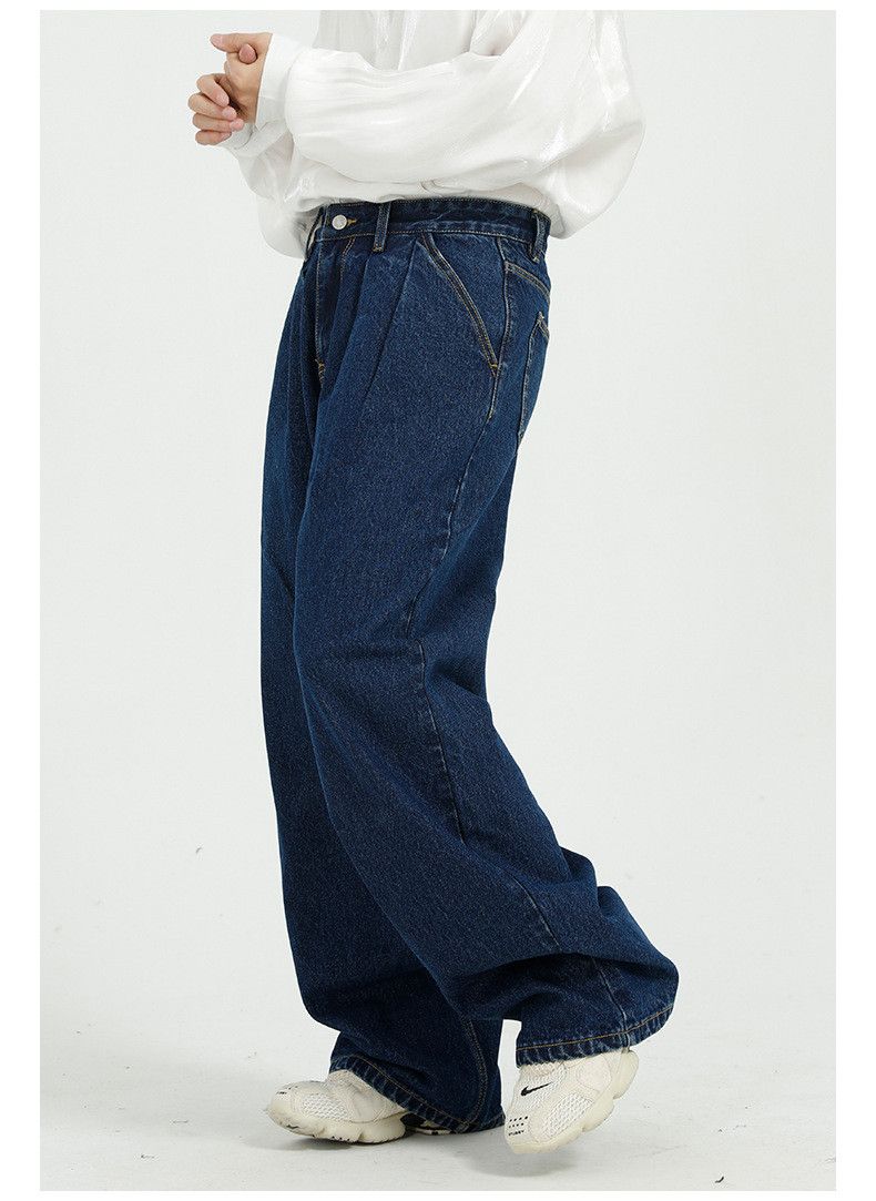 Japanese Brand × Jean Japanese loose mid-rise wide-leg straight jeans Size US 32 / EU 48 - 3 Thumbnail