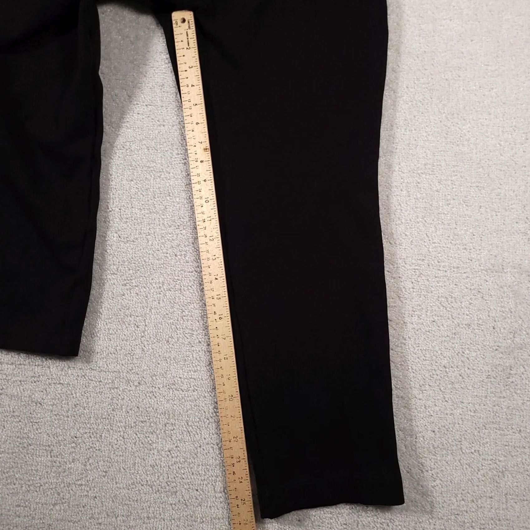 Vintage Chico's Pants Women's 10 Short Black Straight Stretch Ponte Chino 32X26 Size 32" / US 10 / IT 46 - 7 Thumbnail