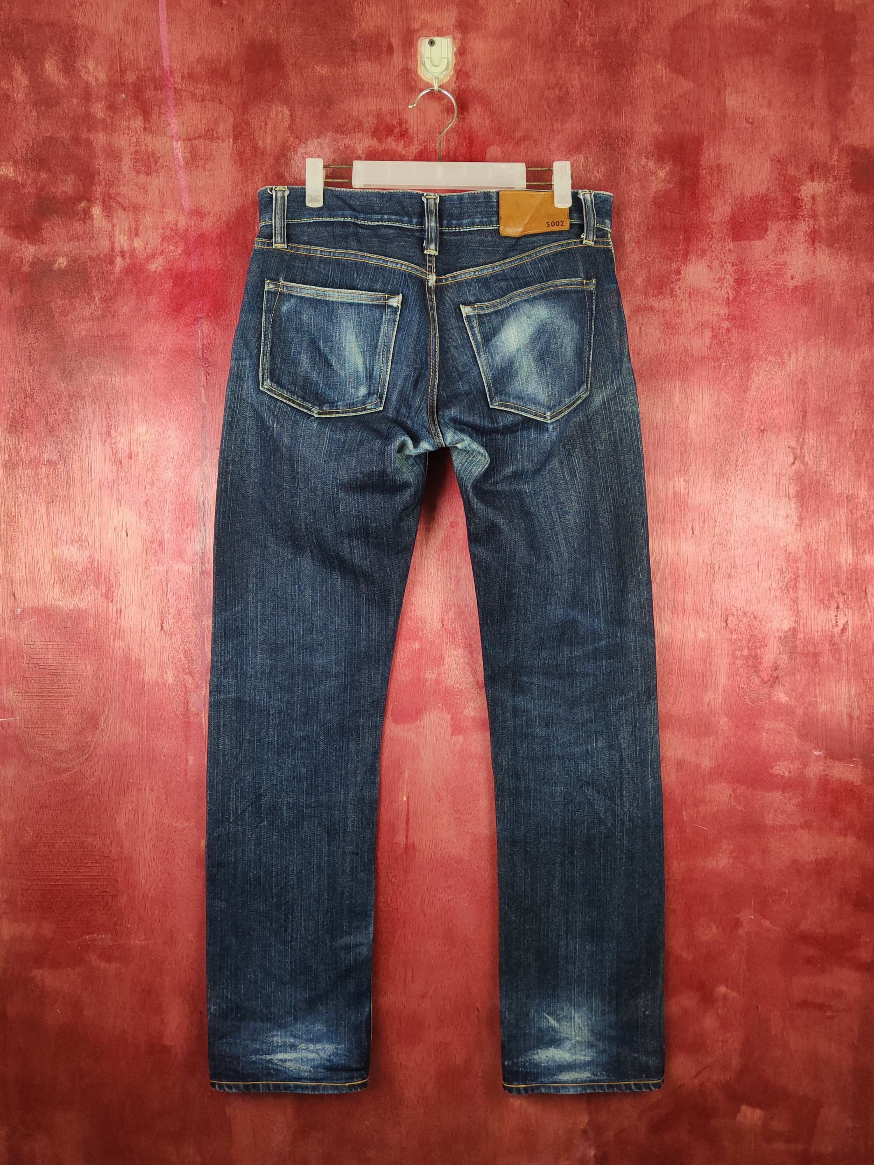 Japanese Brand Uniqlo Dark Blue Distressed Ripped Jeans #S1654 Size US 31 - 7 Thumbnail