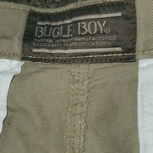 Bugle Boy Bugle Boy Vintage Sz. 31x32 Beige Pleated & Pocketed Pants Size US 31 - 6 Thumbnail