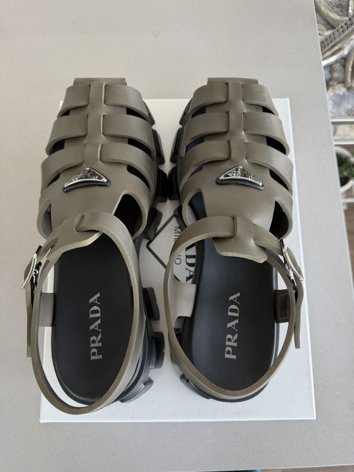 Prada Prada monolith sandals Size US 13 / EU 46 - 3 Thumbnail