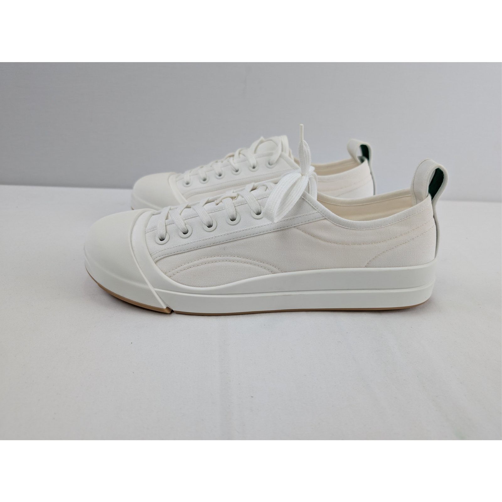Bottega Veneta o1rshd1 Canvas Vulcan Low Top Sneakers in Optic White Size US 12 / EU 45 - 10 Thumbnail