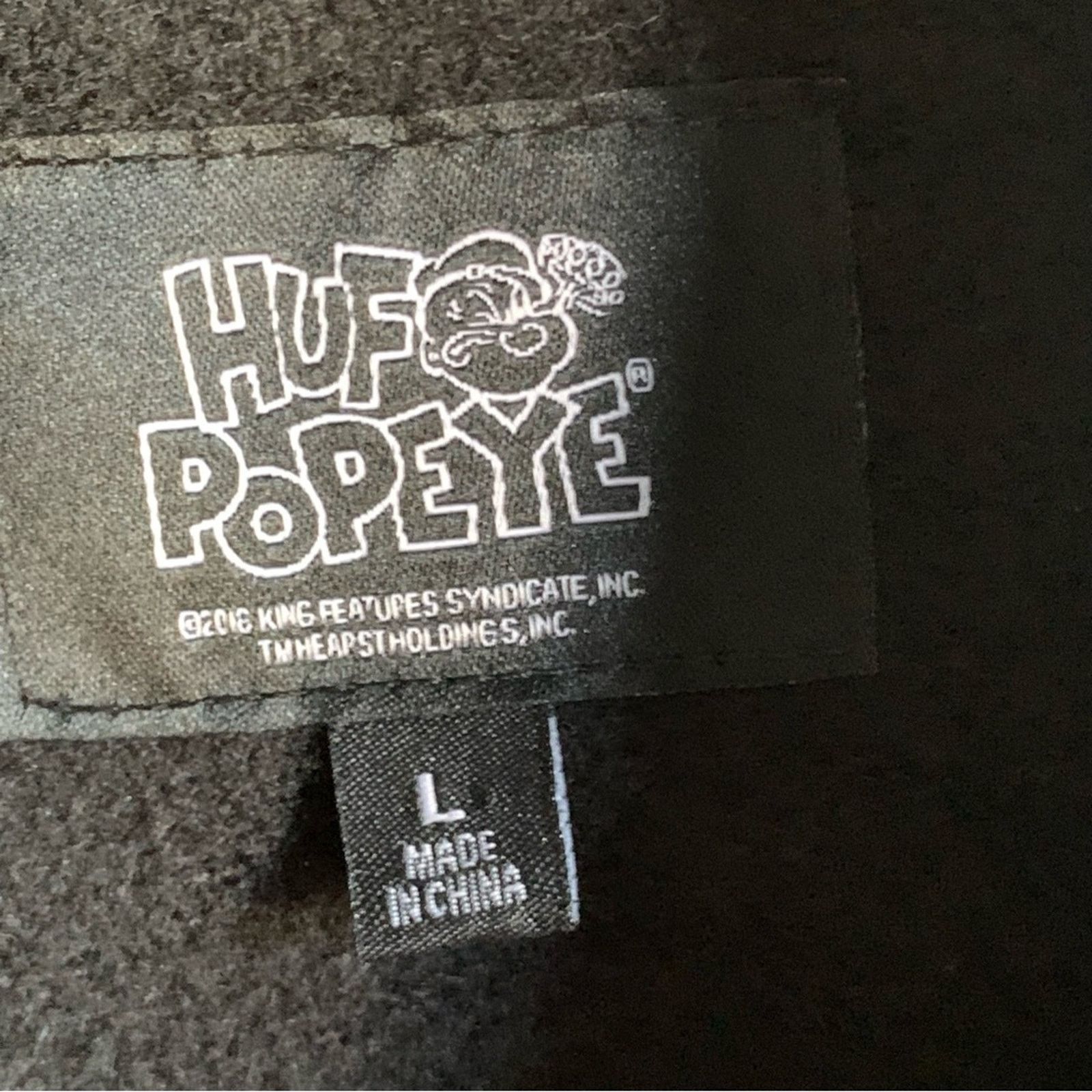 Huf Huff Popeye Jacket Mens Adult Large Black Olive Coach Large Size US L / EU 52-54 / 3 - 7 Thumbnail