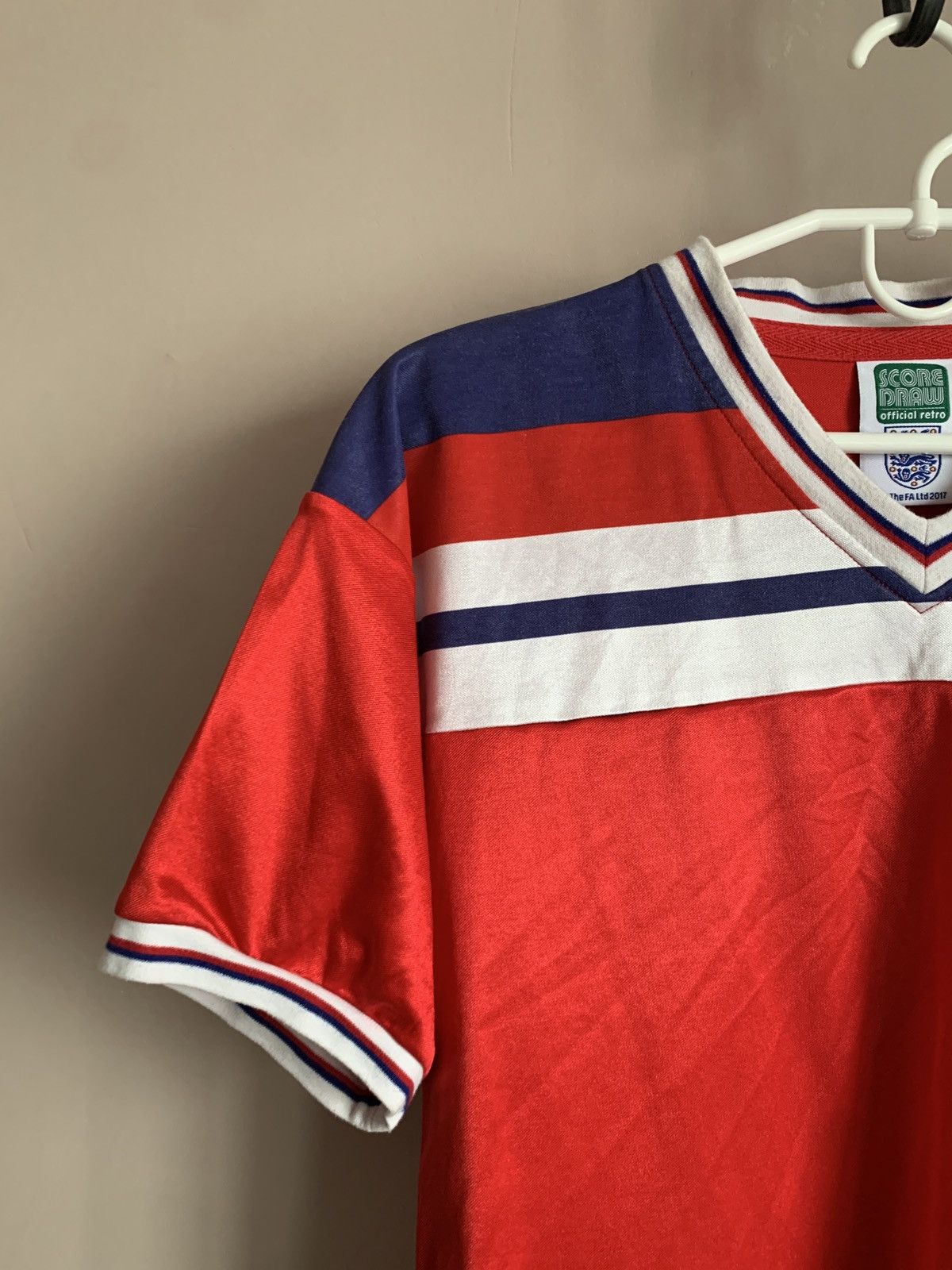 Vintage England 1980 Away Football Shirt Score Draw Soccer Jersey S Size US S / EU 44-46 / 1 - 3 Thumbnail
