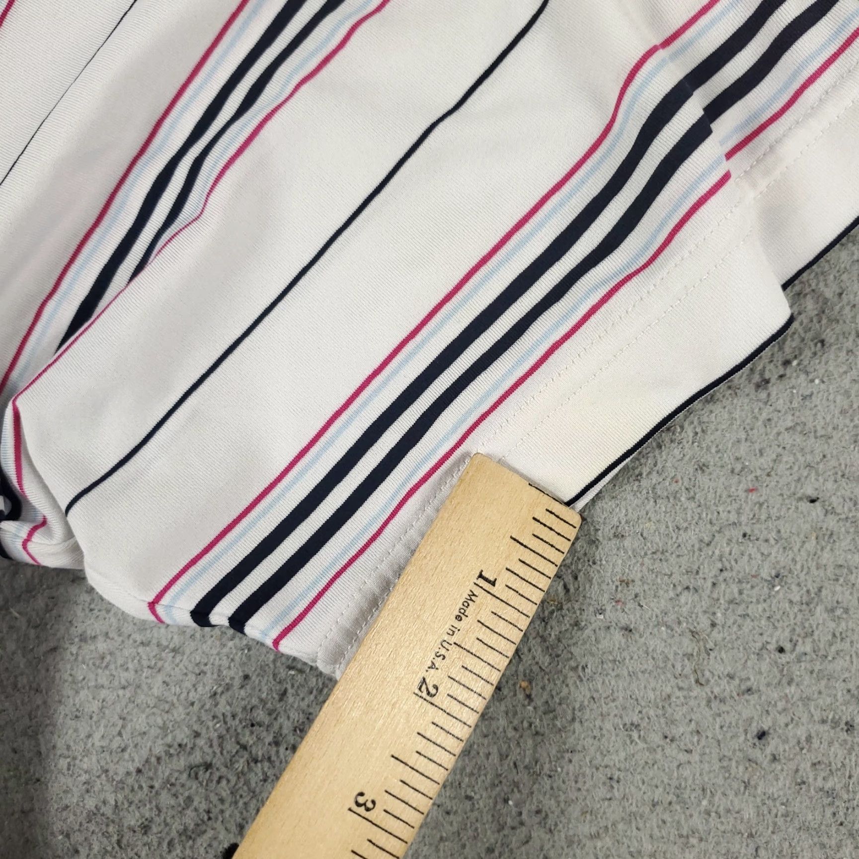 Footjoy FJ Polo Shirt Mens M White Striped Shirt Golf Casual Size US M / EU 48-50 / 2 - 5 Thumbnail