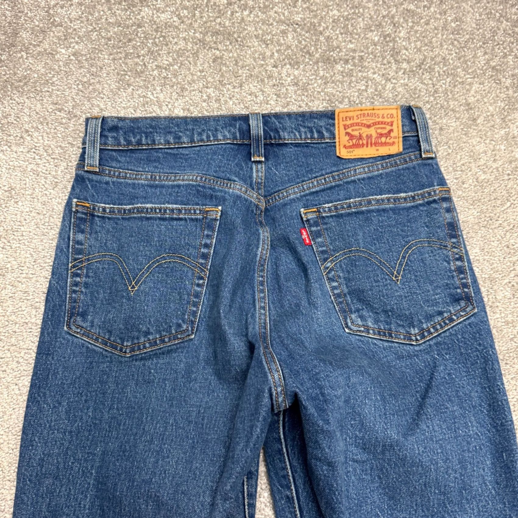 Levi's Levi's 501 Jeans Womens Regular Straight Denim Blue High Rise 28x26 Vintage No Size 42" / US 20 - 5 Thumbnail