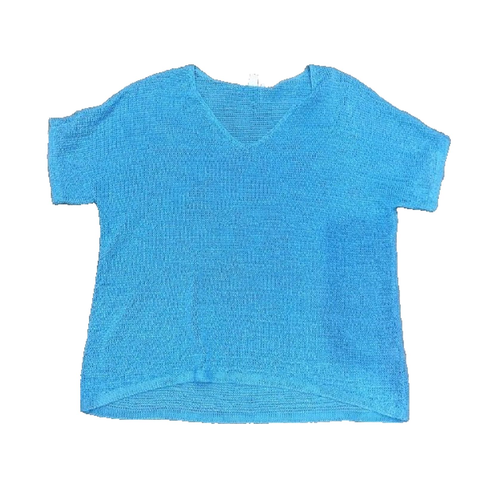 J. Jill J. Jill Knit V-neck Top T-shirt Y2K Blue Medium A005414 Size M / US 6-8 / IT 42-44 - 3 Thumbnail