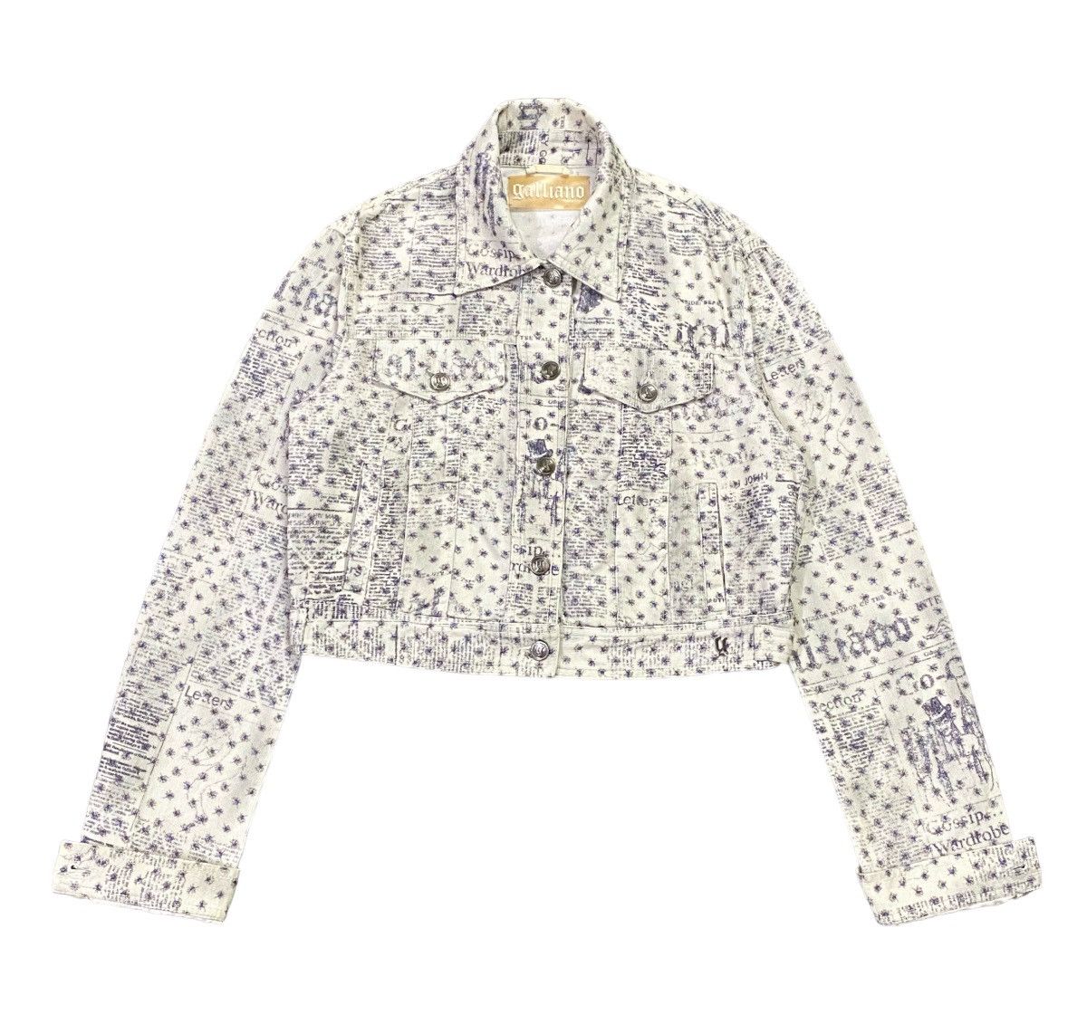 John Galliano Galliano Gazette Newspaper Corduroy Jacket Size M / US 6-8 / IT 42-44 - 2 Thumbnail