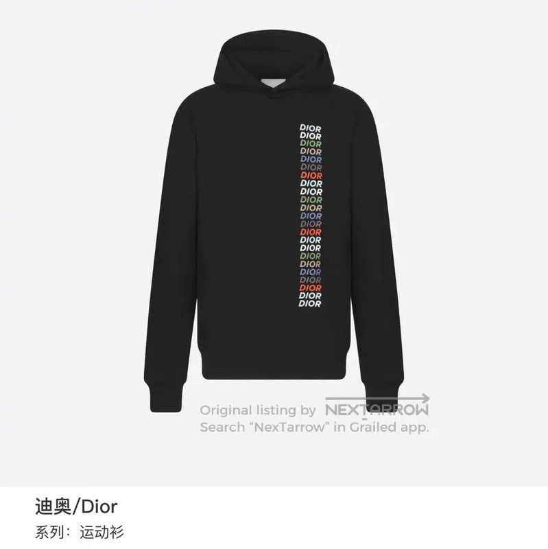 Dior Dior Black Cotton Men's XXXL Hoodie . Size US XXL / EU 58 / 5 - 6 Thumbnail