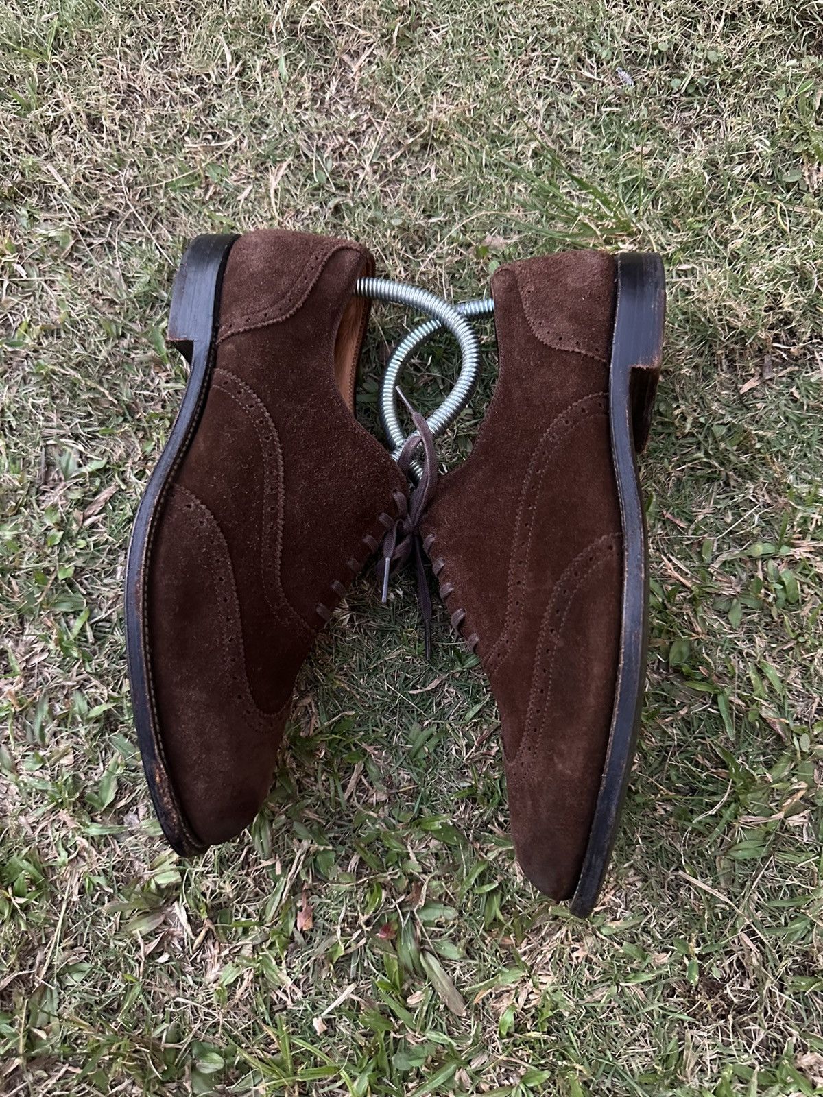 Zucca Vintage Zucca Oxford Wingtip Brown Suede Shoes Size US 7 / EU 40 - 5 Thumbnail