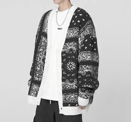 Japanese Brand New Collection Cool Bandana Cardigan Knitwear Spring Size US L / EU 52-54 / 3 - 3 Thumbnail