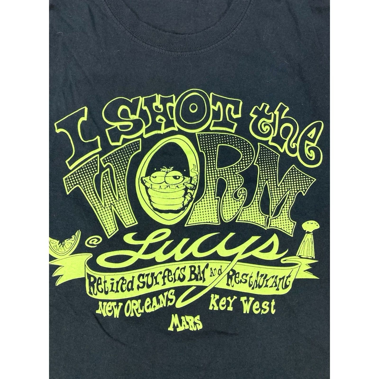 Gildan Gildan Lucy's Bar T-Shirt Men Large Black Graphic Print Crew Neck Short Sleeve All Seasons Logo Daytime Size US L / EU 52-54 / 3 - 2 Thumbnail