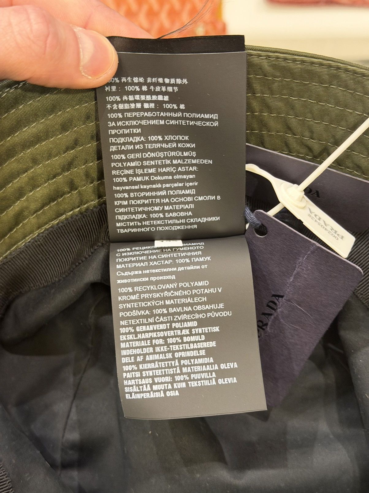 Prada Prada Nylon Bucket Hat - Olive Size ONE SIZE - 10 Thumbnail