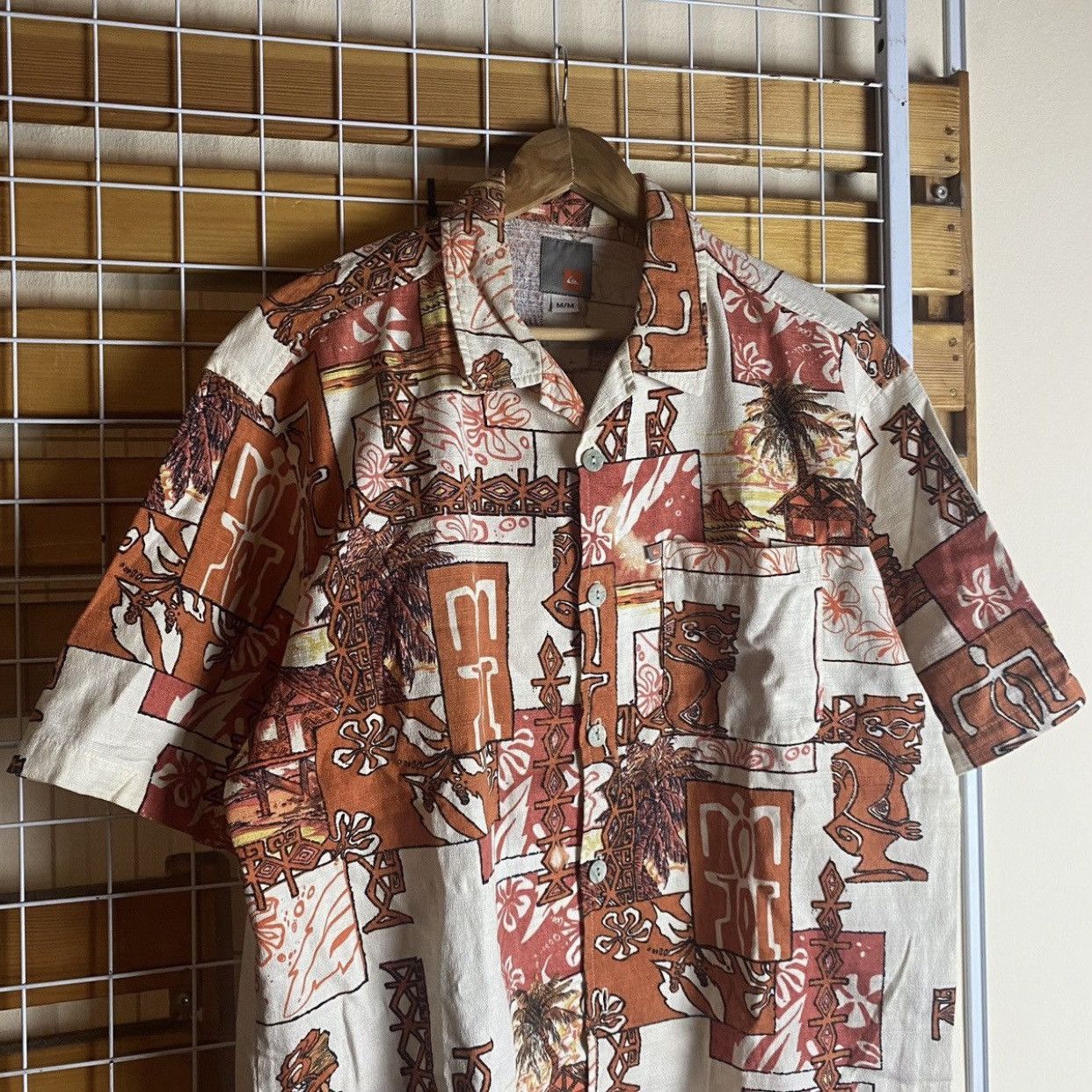 Quiksilver Vintage Quiksilver Tapa Print Hawaiian Shirt - [Size M] Size US M / EU 48-50 / 2 - 3 Thumbnail
