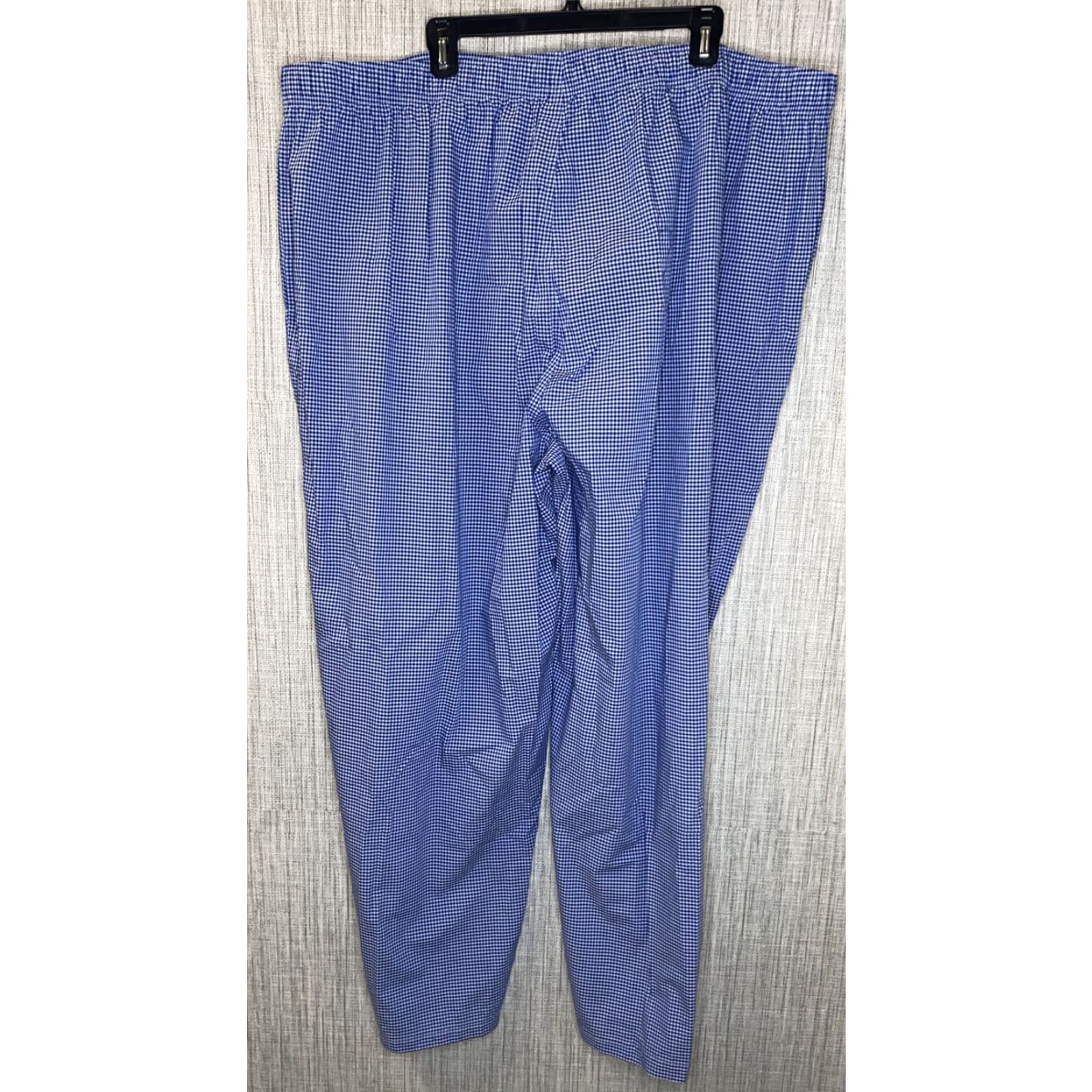 Cremieux Cremieux Loungewear Pajama Pants Mens Big & Tall 4XB Blue Checkered NWT Size US 39 - 4 Thumbnail
