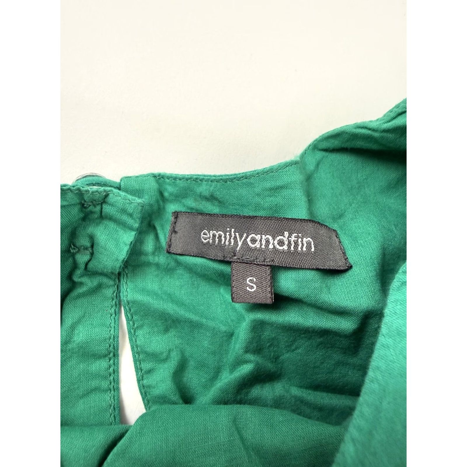 Vintage VINTAGE? No - Emily and Fin Dress Womens Small Green Polka Dot Waist Fit & Flare Cotton Size S / US 4 / IT 40 - 4 Thumbnail