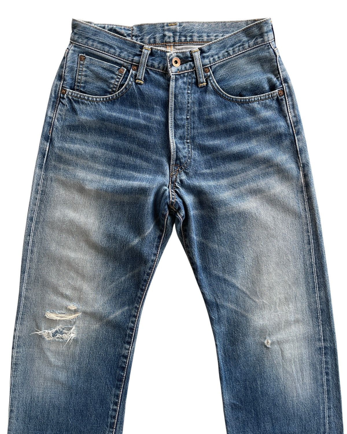 Vintage Vintage Edwin 505x Distressed Selvedge Denim Size US 28 / EU 44 - 2 Thumbnail