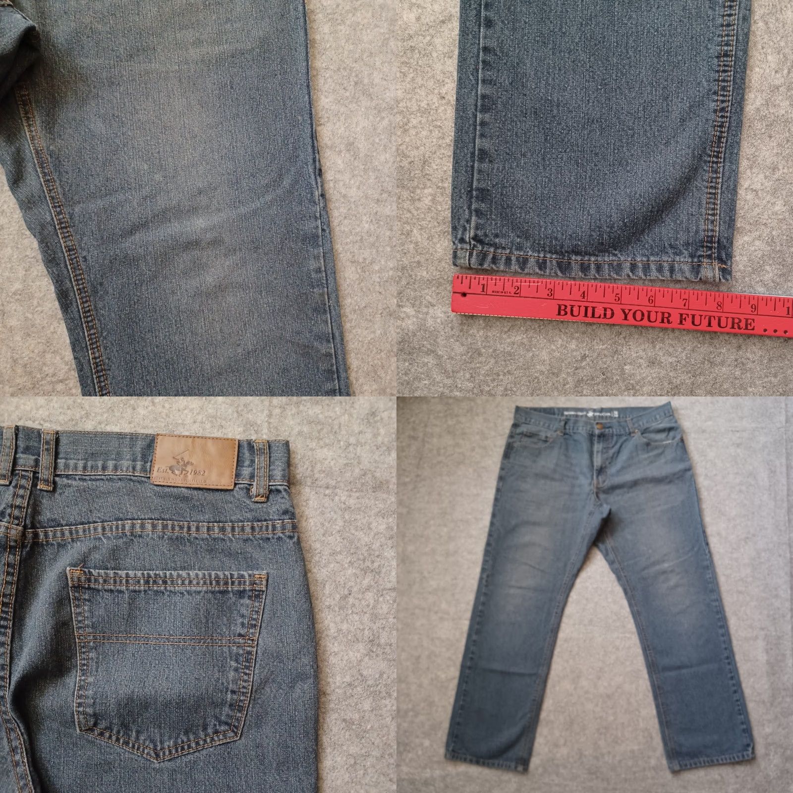 Beverly Hills Polo Club Beverly Hills Polo Club Jeans Mens 36x30 Blue Distressed Straight Denim 5-Pocket Regular Blue Mens Size US M / EU 48-50 / 2 - 9 Thumbnail