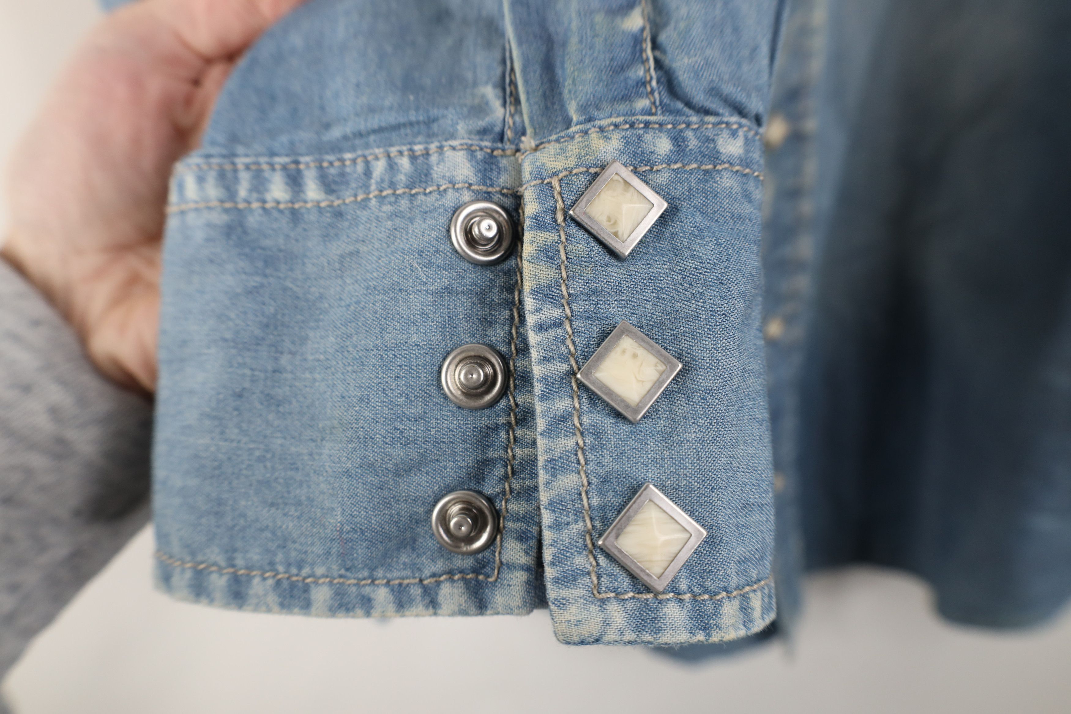 Lucky Brand Vintage Lucky Brand Western Rodeo Denim Snap Button Shirt Size US L / EU 52-54 / 3 - 9 Thumbnail