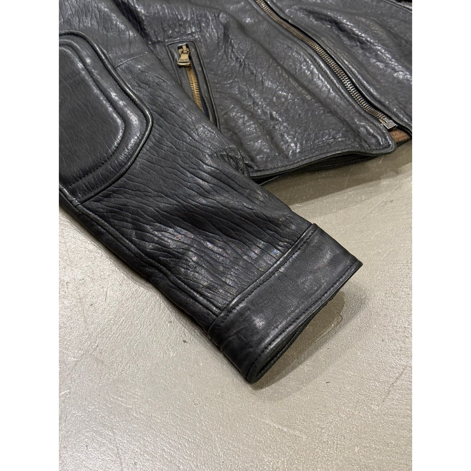 Dolce & Gabbana AW2005 Dolce & Gabbana shearling collar leather biker jacket Size US M / EU 48-50 / 2 - 5 Thumbnail